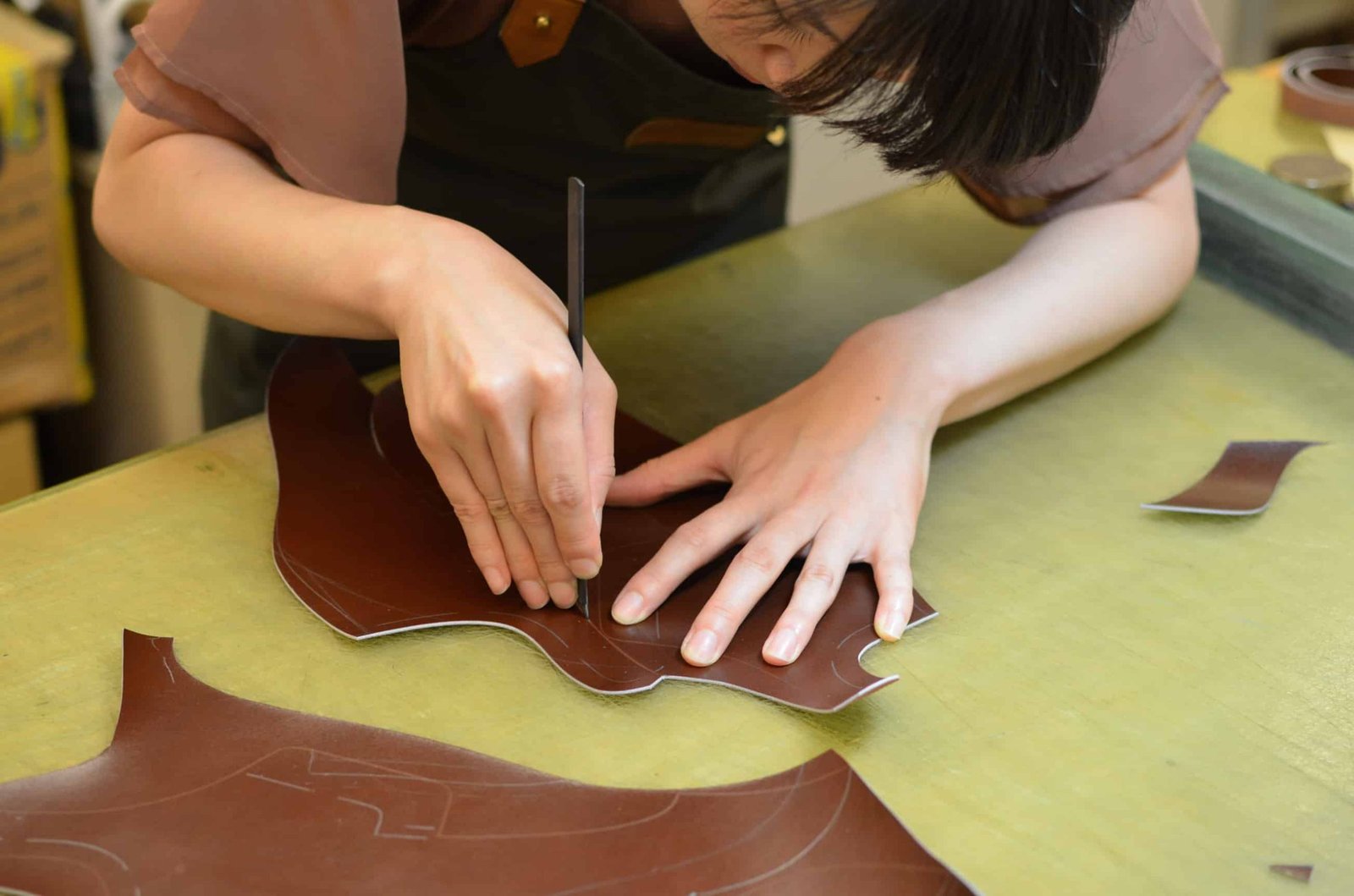 After that we cut out the pieces.