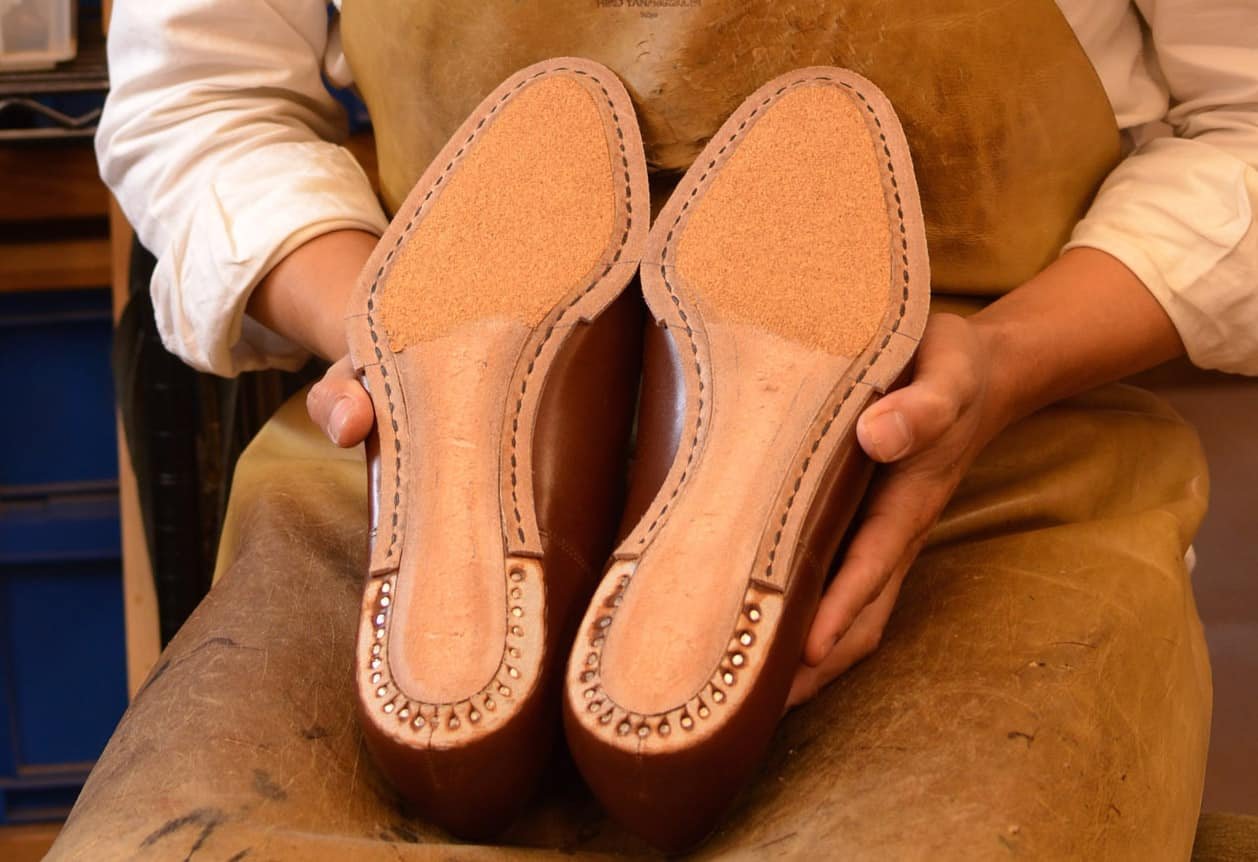 Here we have attached cork plates in the front part and shank and leather build up in the back.